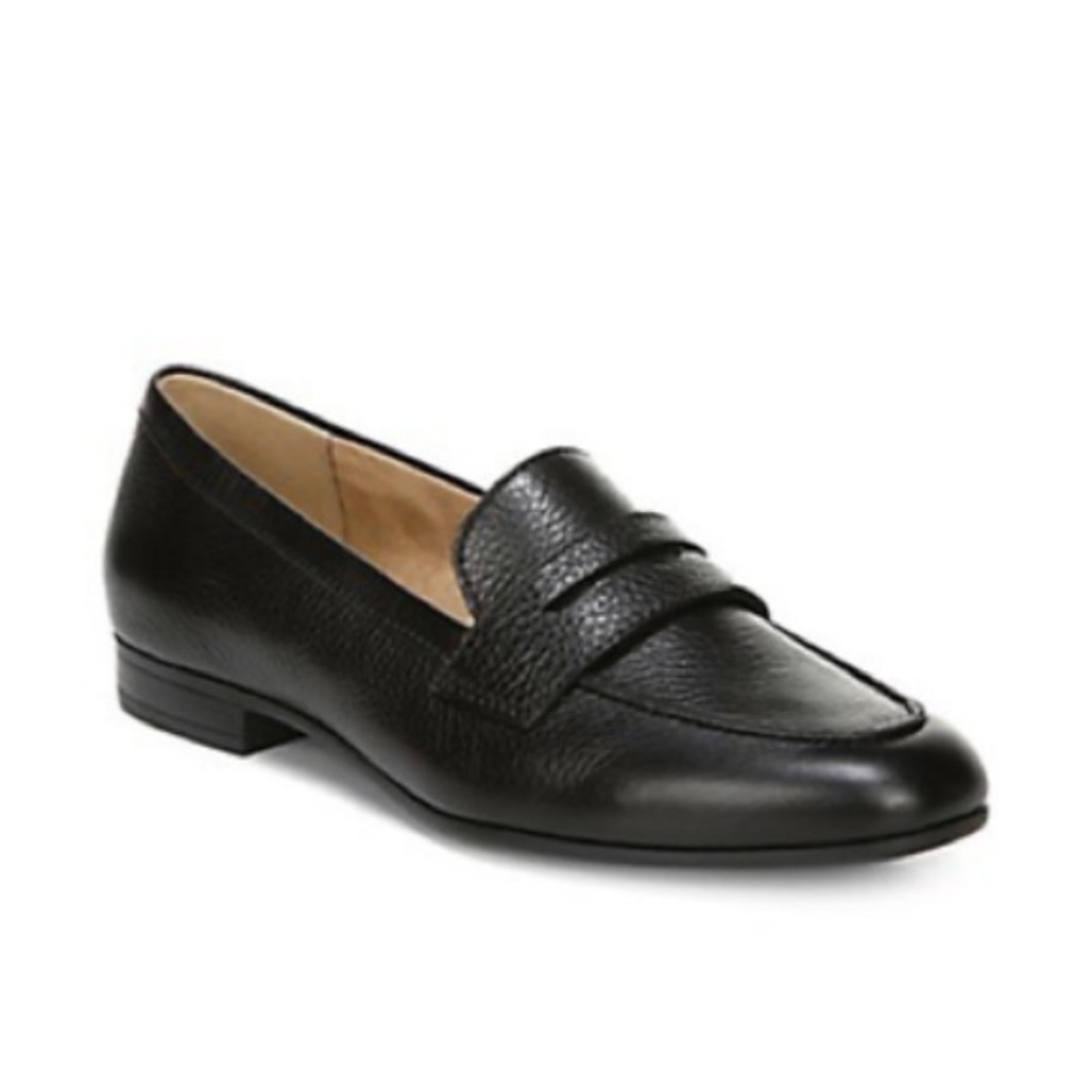 Naturalizer Juliette Black Pebbled Leather Loafers | 10